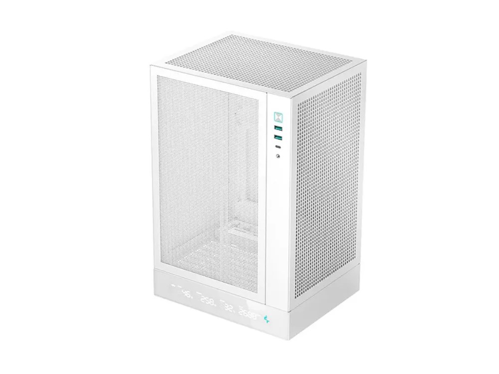 DeepCool CH170 Digital 0xfans mITX White PC Case