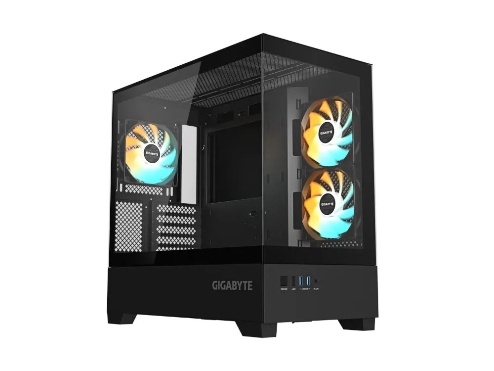 Gigabyte C201 Panoramic Window 3xfan mATX PC Case