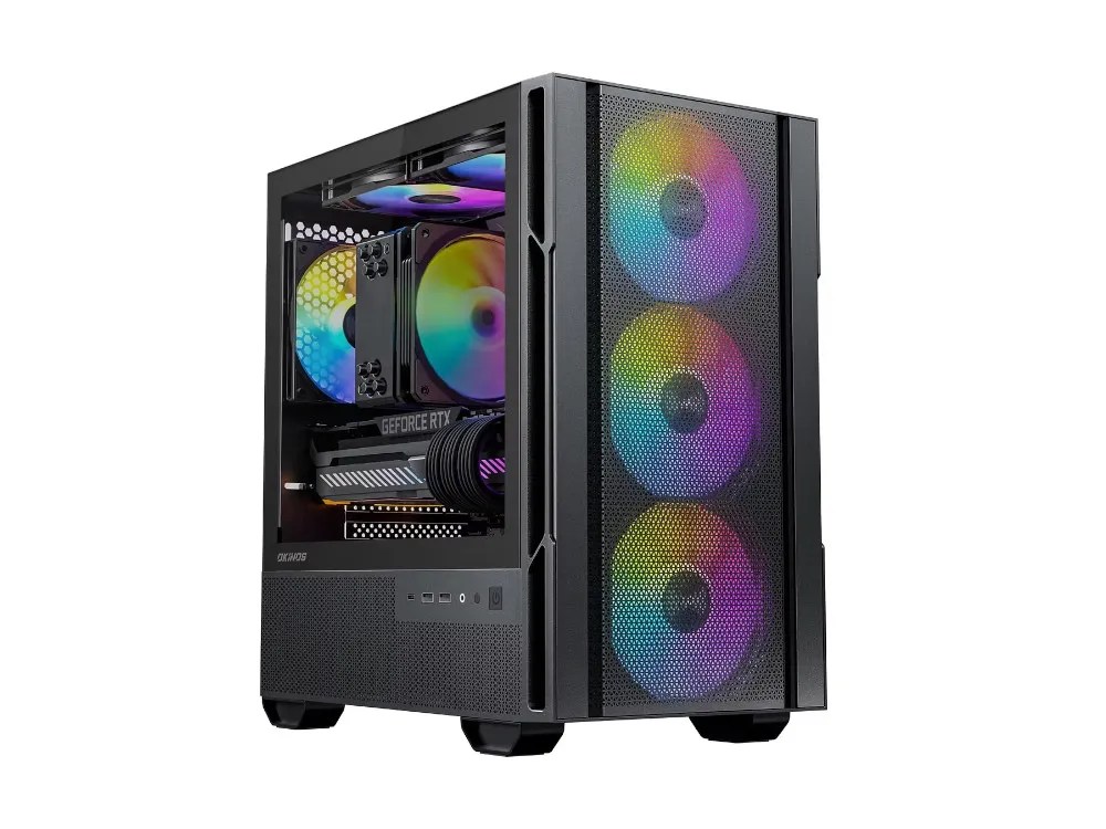 OKINOS Cypress 3 ARGB Window 4xfan mATX PC Case