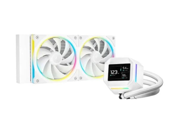 Liquid CPU Cooler – DeepCool LM240 WH with LCD screen 240mm AIO