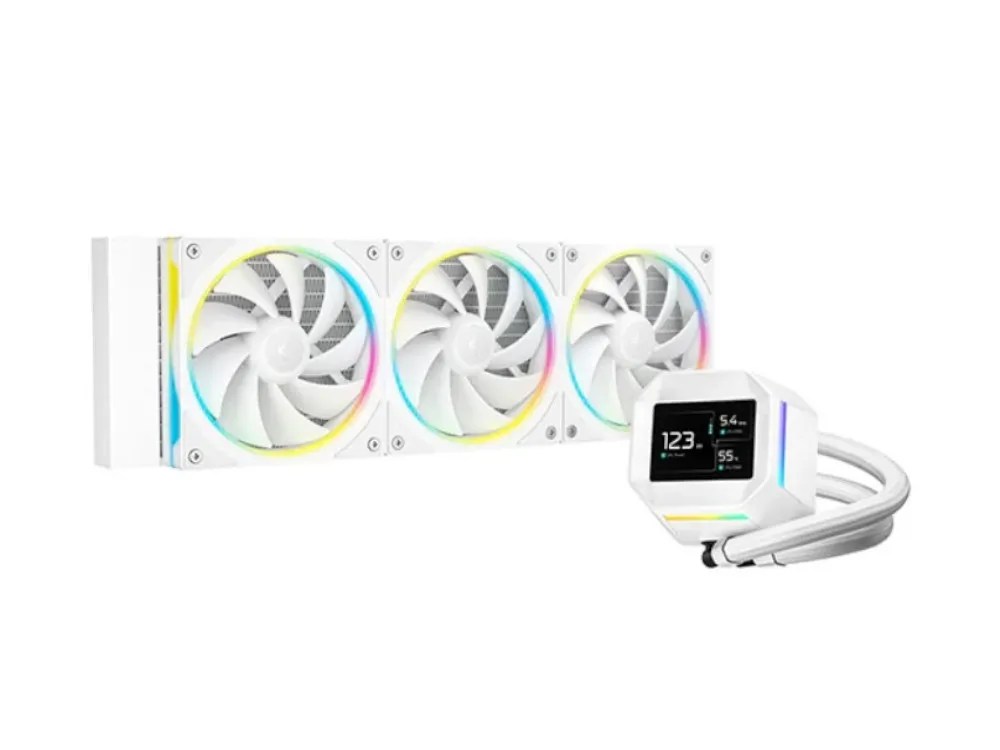 Liquid CPU Cooler – DeepCool LM360 WH with LCD screen 360mm AIO