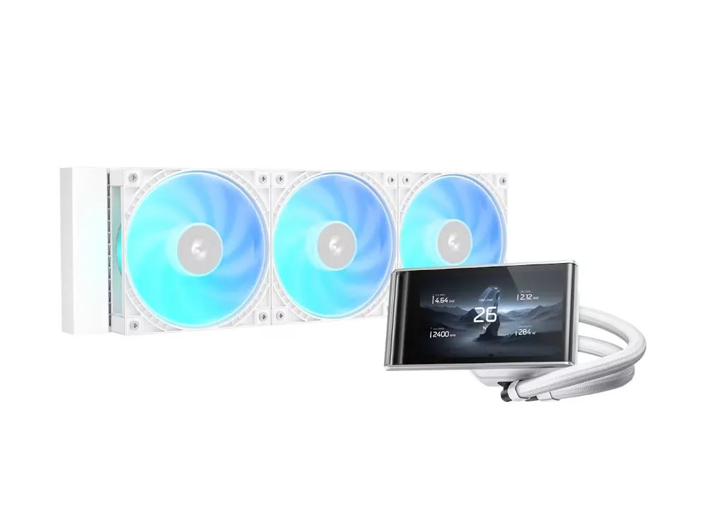 Liquid CPU Cooler – DeepCool LT360 Vision WH with LCD screen 360mm AIO