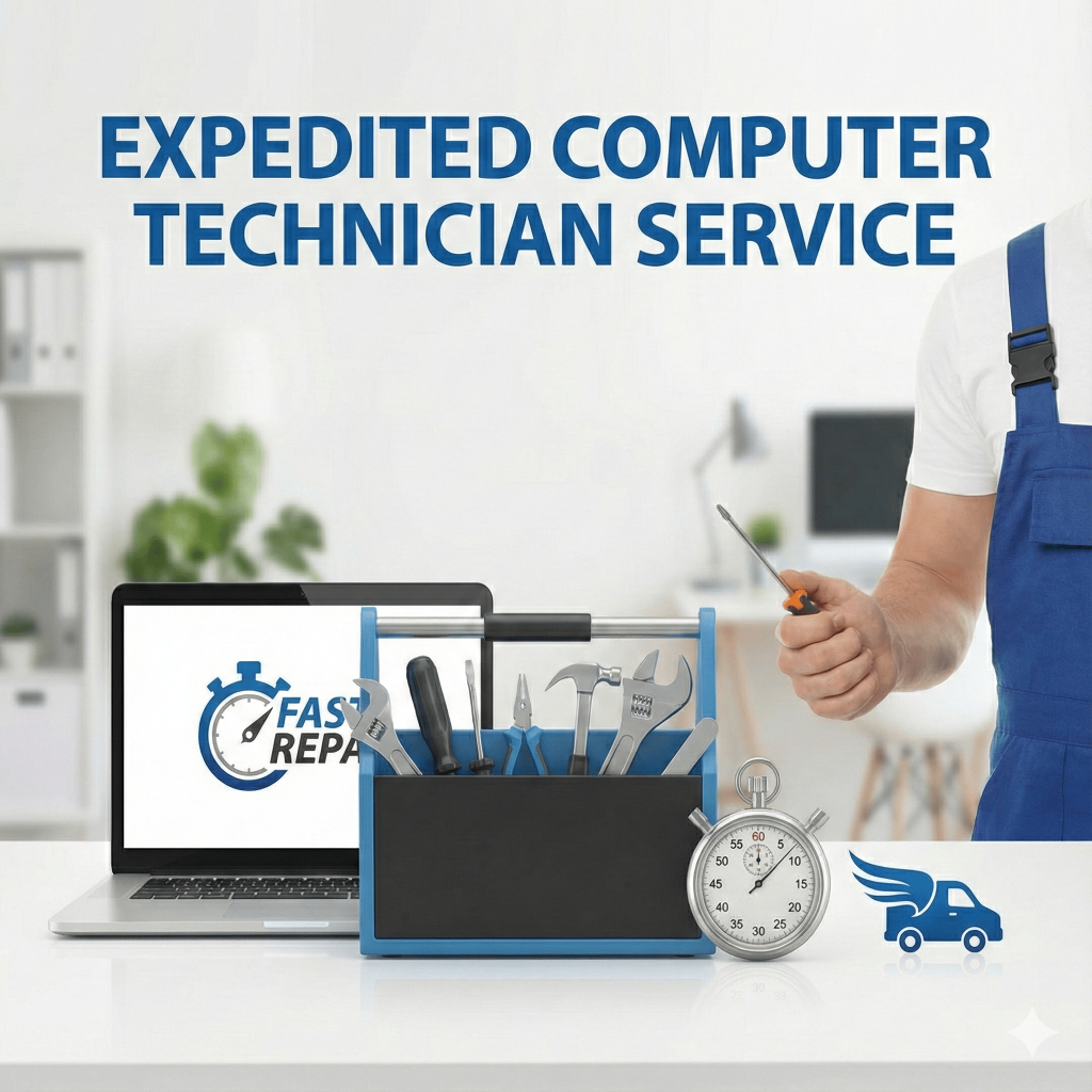 Expedited computer technician service