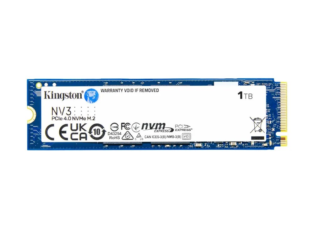 1TB Gen4 6000MB/s 4000MB/s R/W 320 TBW | Kingston SNV3S NV3 NVMe M.2 SSD