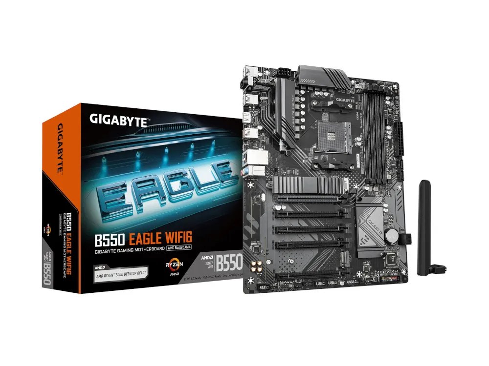 Gigabyte B550 Eagle WIFI6 Motherboard (DDR4 RAM support + WiFi/Bluetooth)
