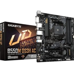 Gigabyte B550M DS3H AC Motherboard (DDR4 RAM support + WiFi/Bluetooth)