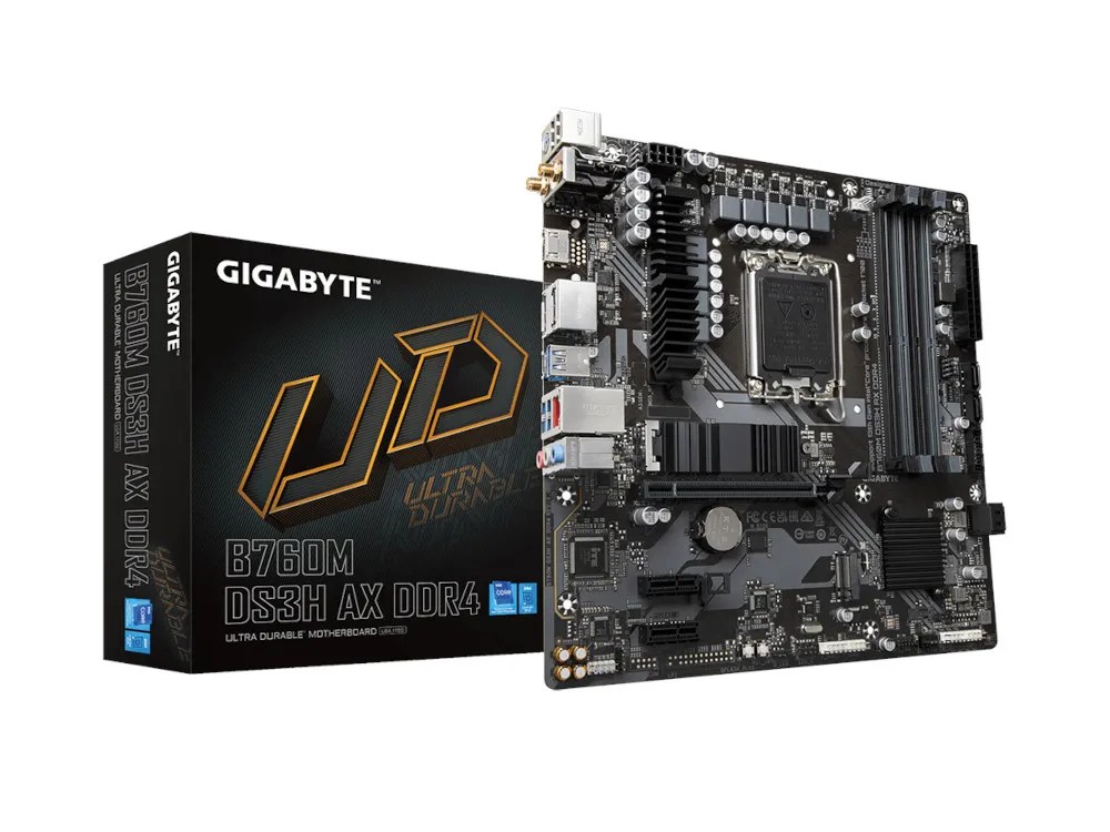 Gigabyte B760M DS3H AX DDR4 Motherboard (DDR4 RAM support)