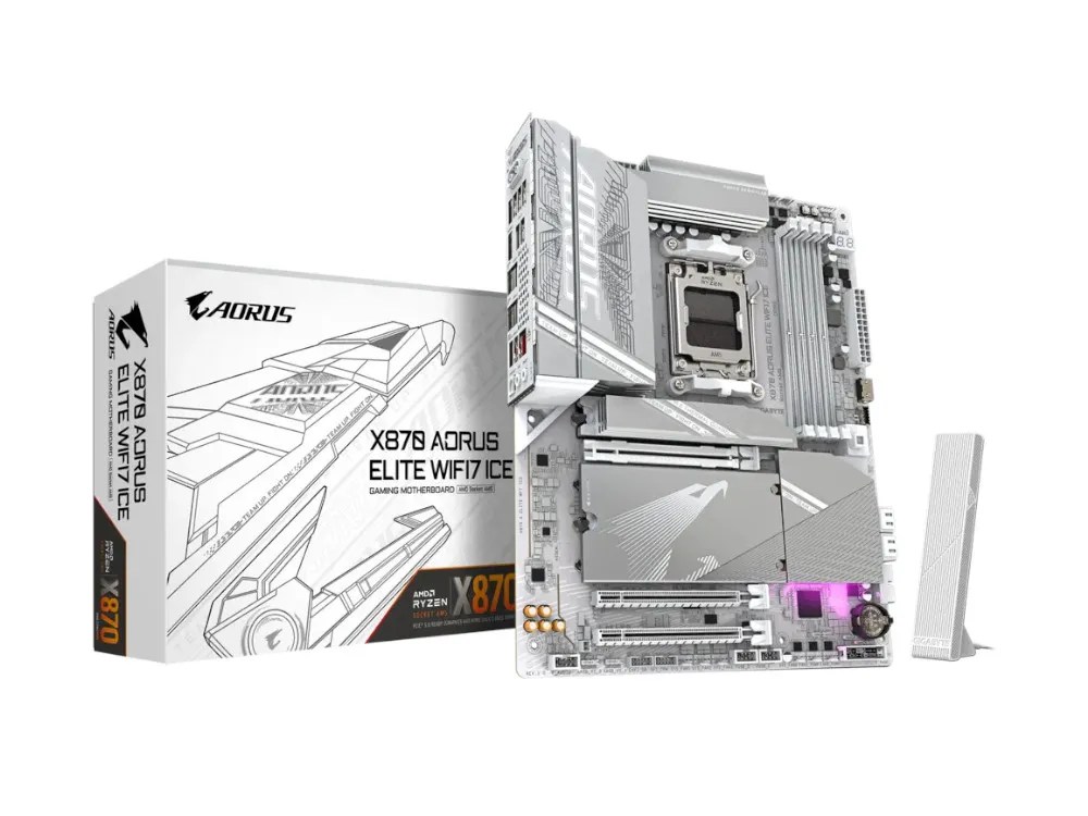 Gigabyte X870 Aorus Elite WIFI7 Ice Motherboard