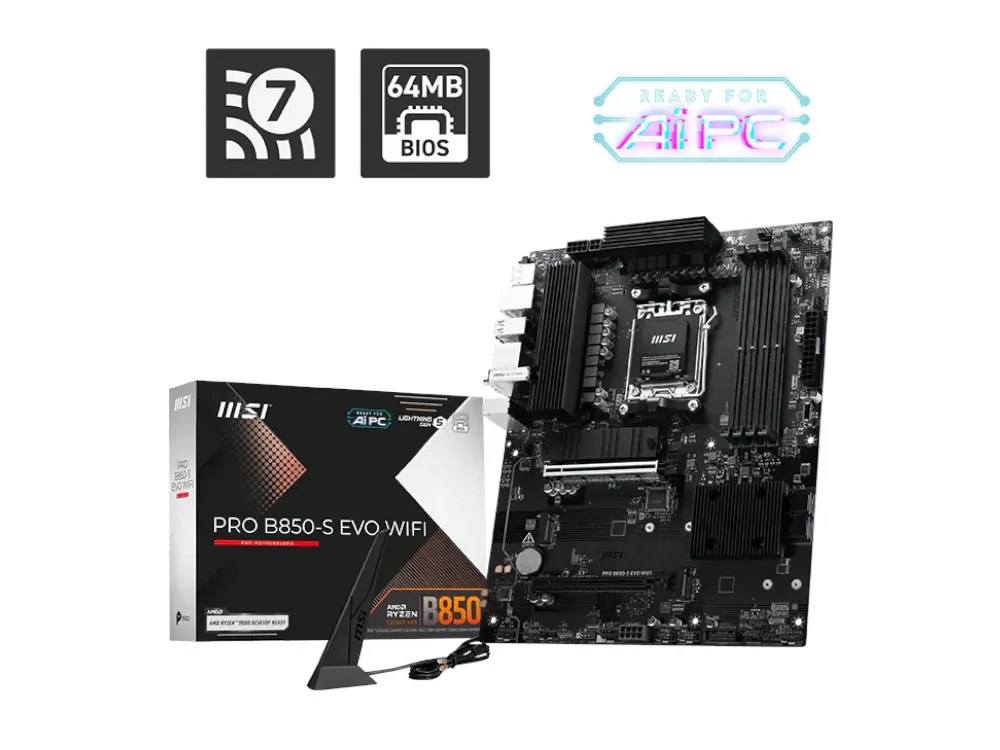 MSI Pro B850-S Evo WiFi Motherboard