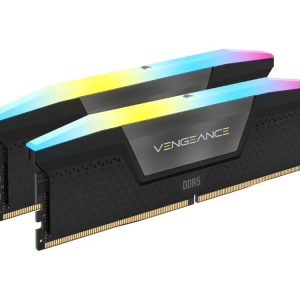16GB (2x8GB) DDR5 – Corsair Vengeance RGB 5200MHz CL40 Black Intel XMP Desktop RAM