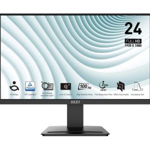 MSI PRO MP2412 | 23.8″ FHD 100Hz 1ms VA Adaptive Sync Business Monitor