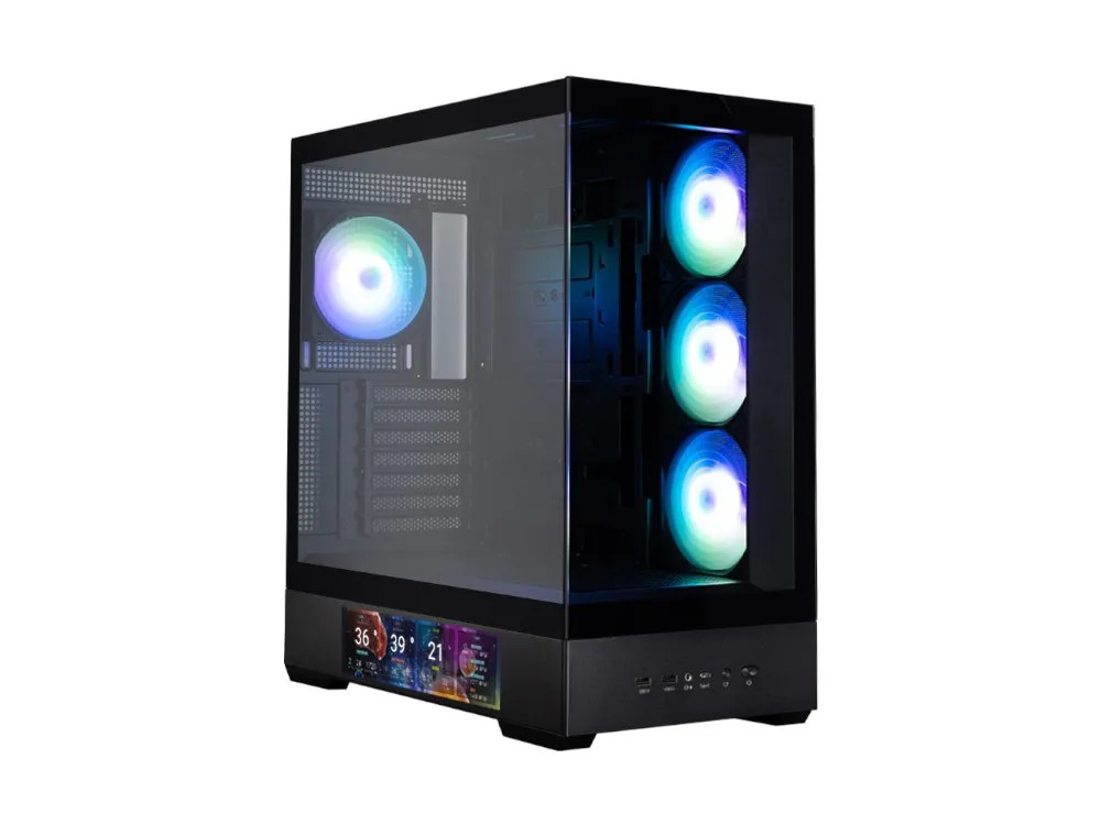 Zalman P40 DS Black Window LCD Screen 4xfan ATX PC Case