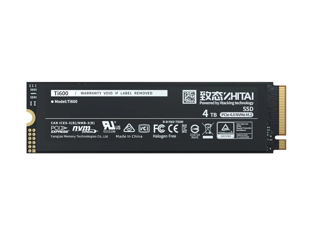 1TB Gen4 7000MB/s 6000MB/s R/W 600 TBW | YMTC ZHITAI Ti600 NVMe M.2 SSD