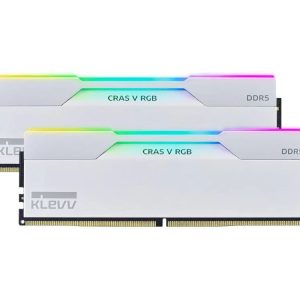 32GB (2x16GB) DDR5 – Klevv CRAS V RGB 6000MHz CL30 White Desktop RAM