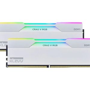 64GB (2x32GB) DDR5 – Klevv CRAS V RGB 6000MHz CL30 White Desktop RAM