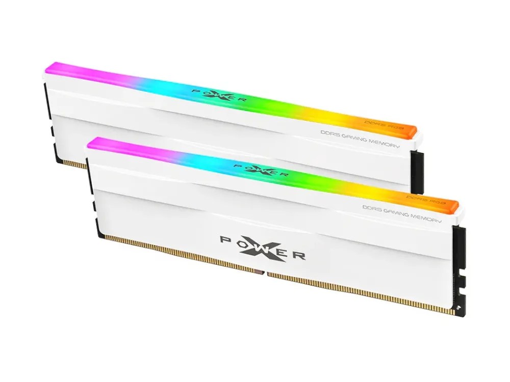 64GB (2x32GB) DDR5 – Silicon Power XPOWER Zenith RGB 6000MHz CL30 White Desktop RAM
