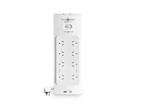 PowerShield ZapGuard 8 Way 1.2m Surge Protection Powerboard