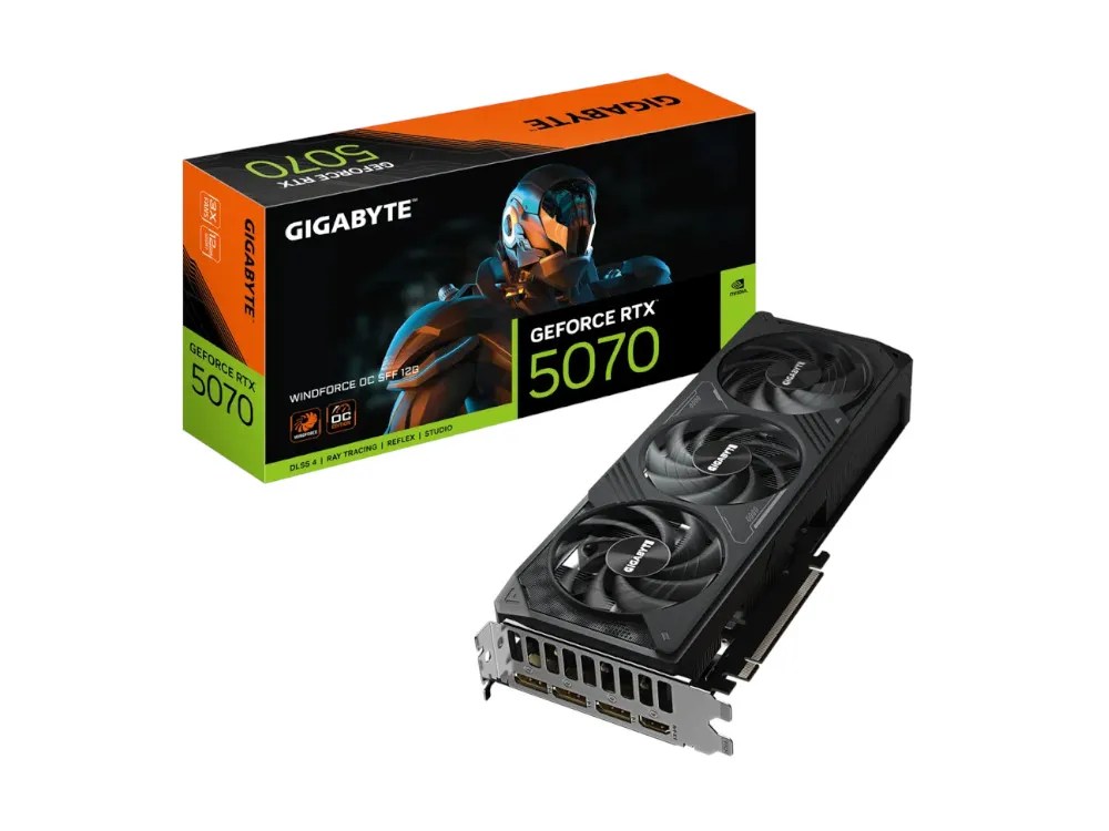 Nvidia GeForce RTX 5070 | Gigabyte RTX 5070 Windforce OC SFF 12GB GPU