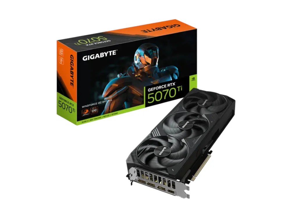 Nvidia GeForce RTX 5070 Ti | Gigabyte RTX 5070 Ti Windforce OC SFF 16GB GPU