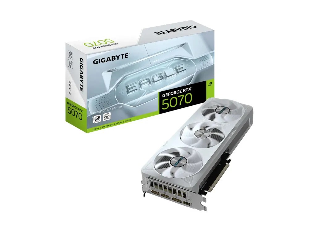 Nvidia GeForce RTX 5070 | Gigabyte RTX 5070 Eagle OC Ice SFF 12GB White GPU