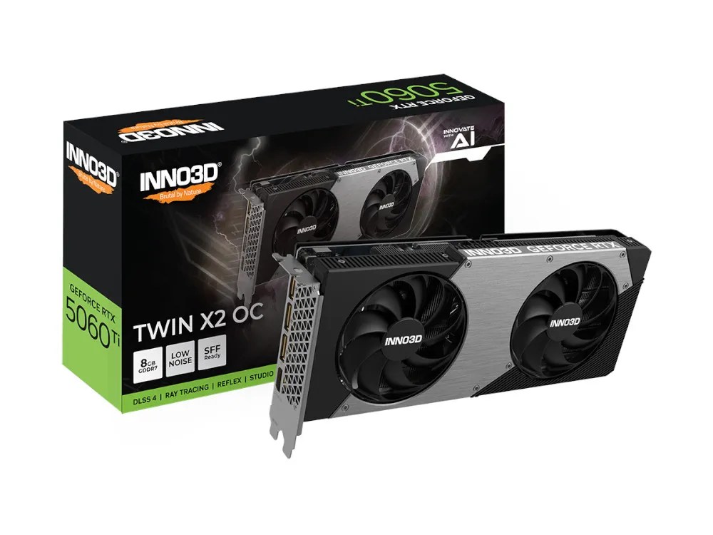 Nvidia GeForce RTX 5060 Ti | INNO3D RTX 5060 Ti Twin X2 OC 8GB GPU