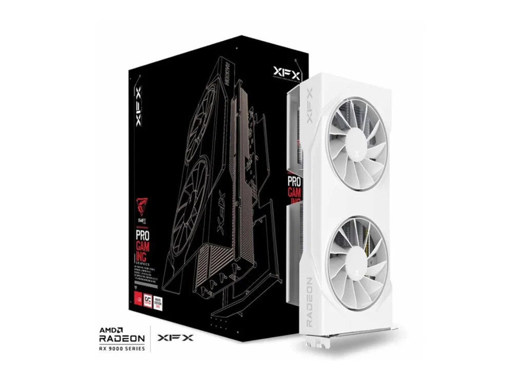 AMD Radeon RX 9060 XT | XFX RX 9060 XT Swift Gaming OC 16GB White GPU